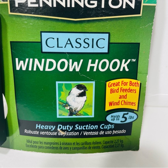 Window Hook for Hummingbird / Wild Bird Feeder / Wind Chime Holder Suction Cups - Picture 2 of 4